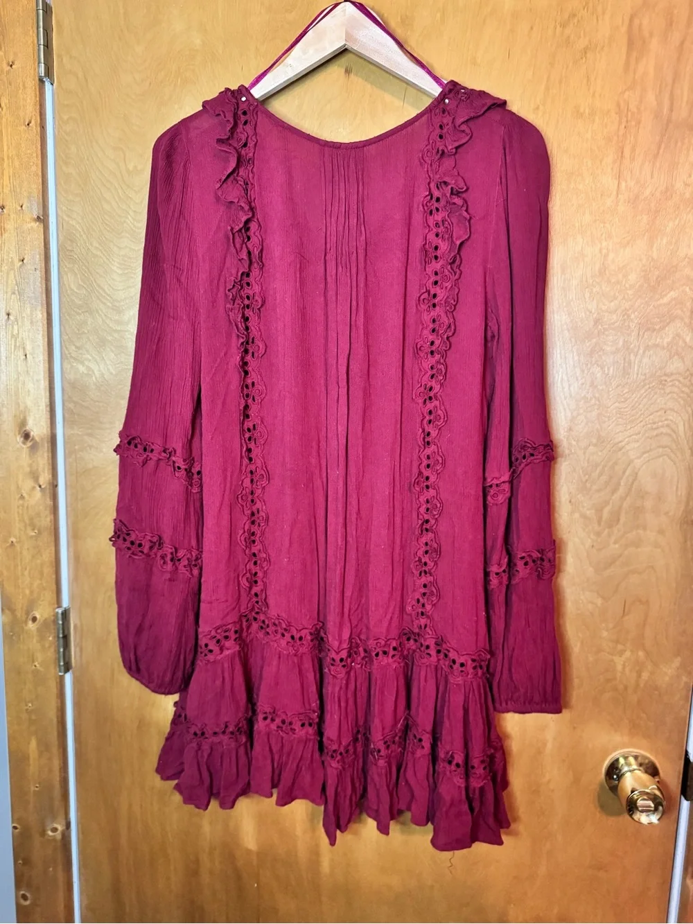 Free People Snow Angel Ruffled Dress